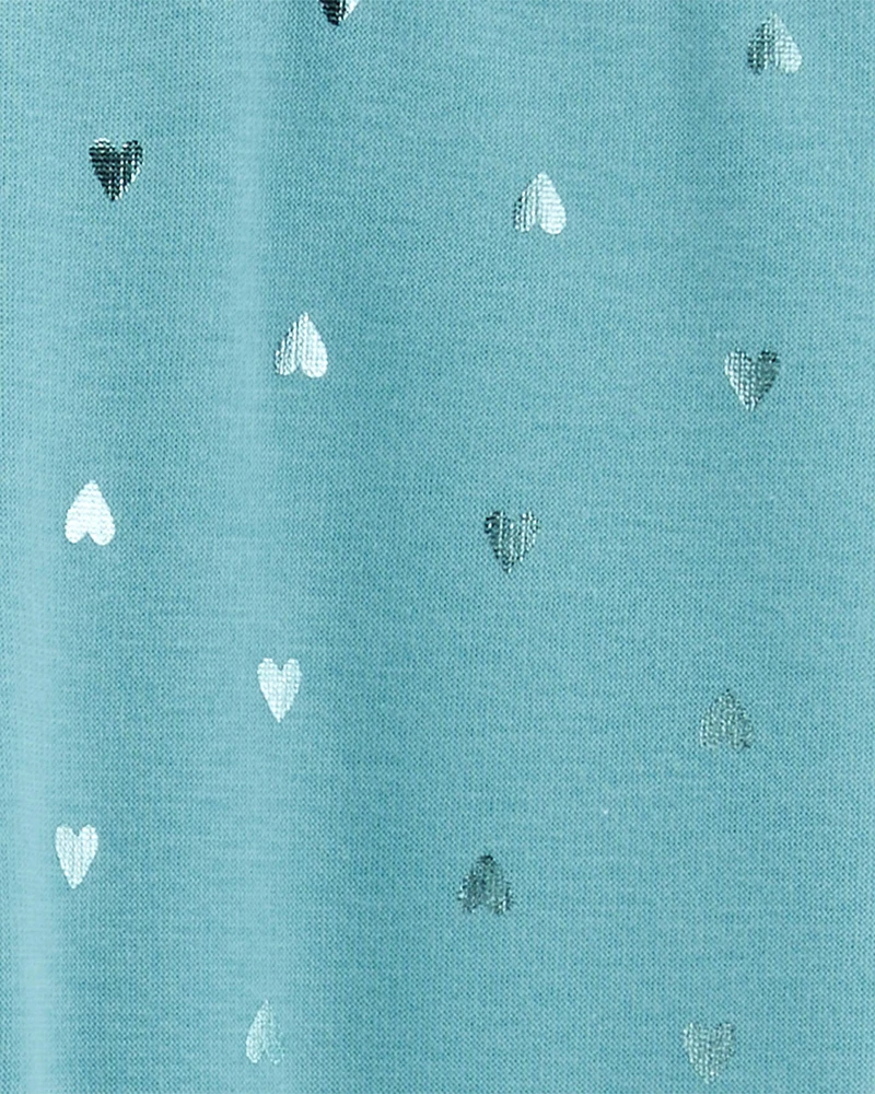 Baby Shiny Heart Cozy Fleece Leggings