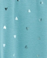 Baby Shiny Heart Cozy Fleece Leggings