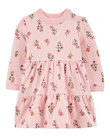 Baby Floral Print Fleece Dress