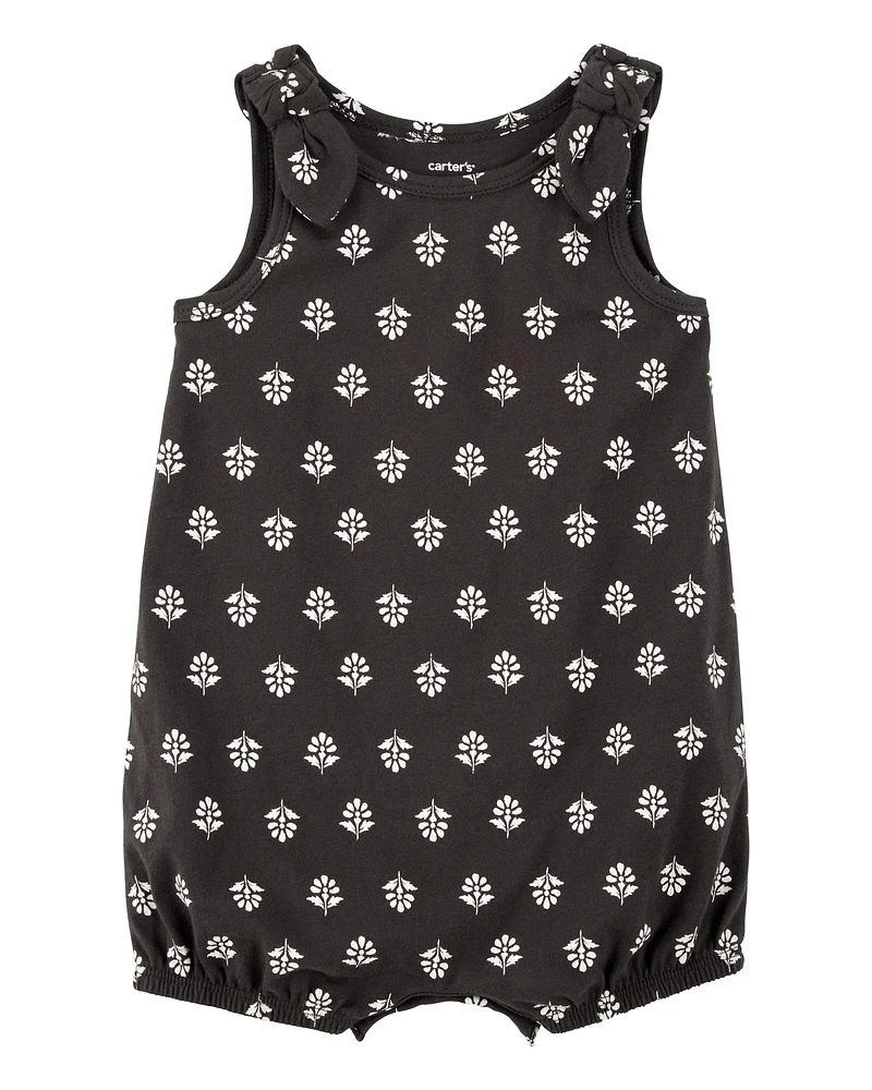 Baby Floral Print Cotton Romper