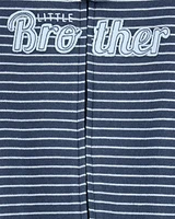 Striped Little Bro 2-Way Zip Cotton Sleeper