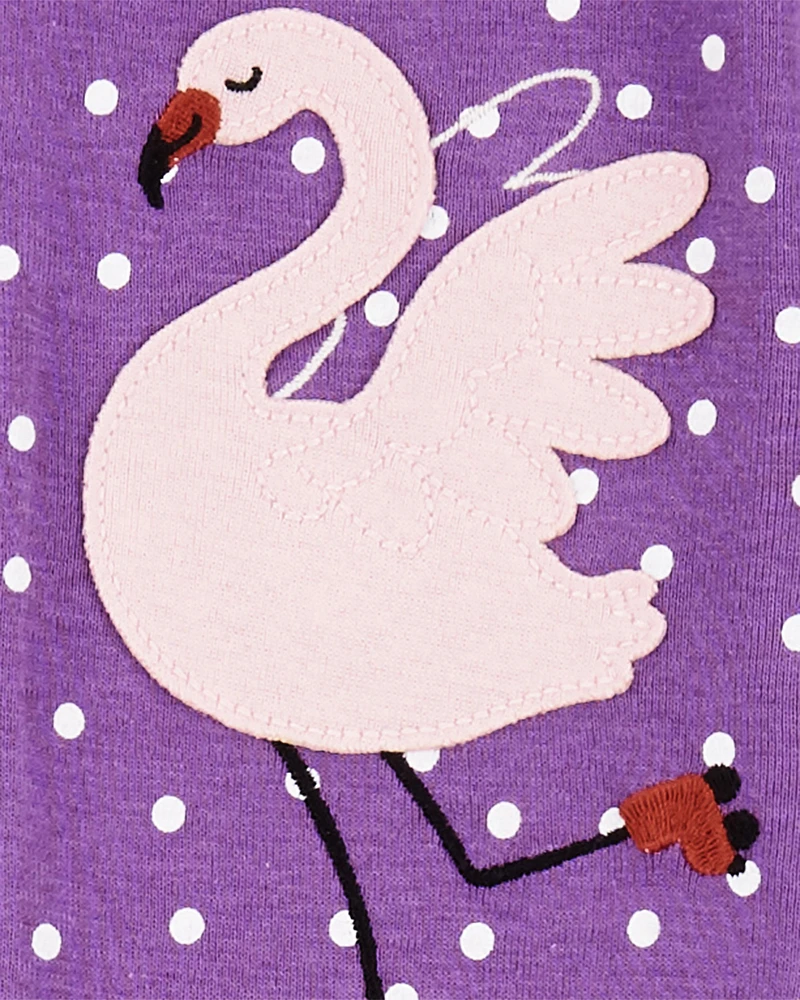 1-Piece Flamingo 100% Snug Fit Cotton Footie Pyjamas