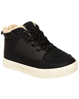 Toddler Sherpa Detail Lace-Up Sneakers
