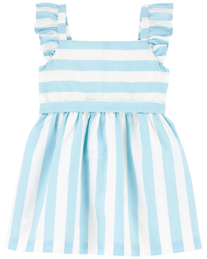 Striped Flutter Dress