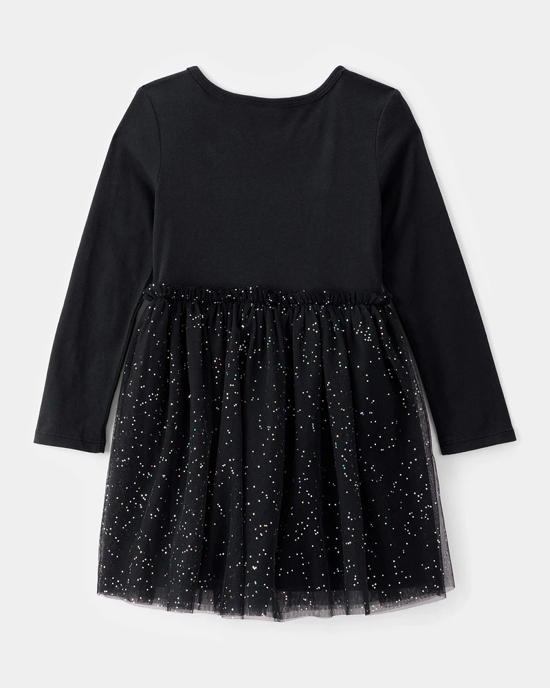 Toddler Halloween Skeleton Tulle Dress