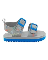 Toddler Strappy Casual Sandals - Grey/Blue