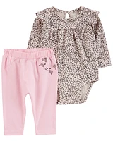 Baby 2-Piece Leopard Bodysuit Pant Set