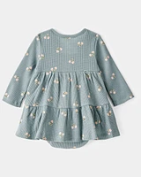 Baby Floral Thermal Bodysuit Dress