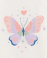 Toddler Butterfly Short-Sleeve Graphic Tee - White