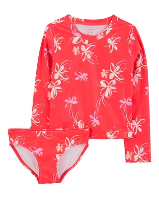 Kid 2-Piece Floral Rashguard Set