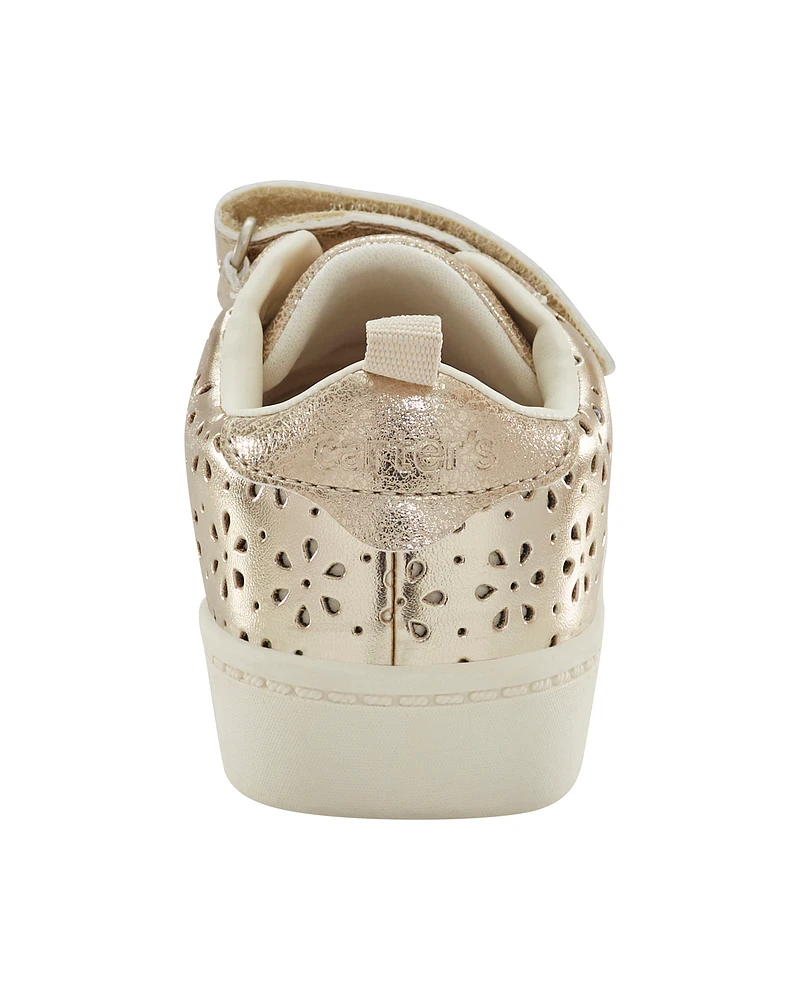 Toddler High-Top Glitter Sneakers - Gold
