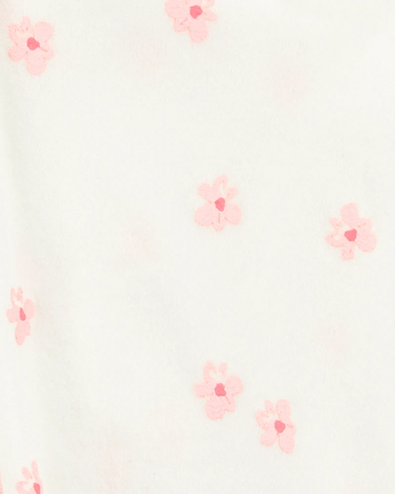 Baby Floral Tights - Cream