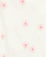 Baby Floral Tights - Cream