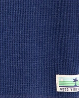 Toddler Solid Woven Short-Sleeve Tee - Navy
