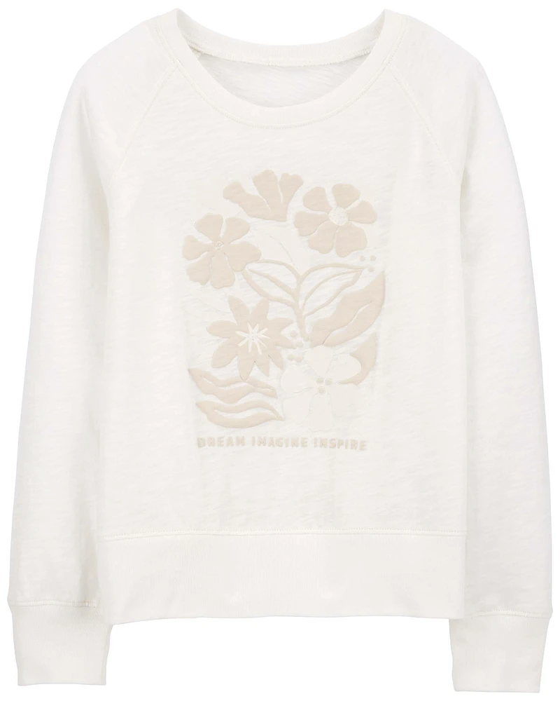 Kid Floral Pullover Sweatshirt