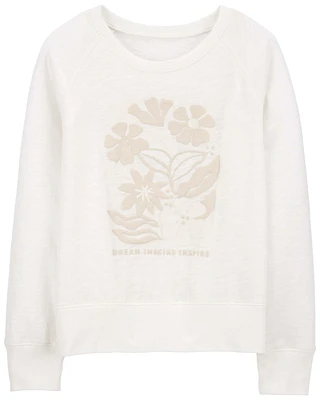 Kid Floral Pullover Sweatshirt