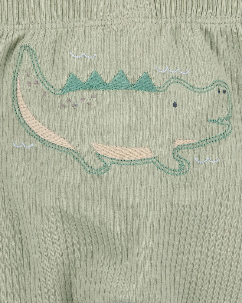 Baby 3-Piece Alligator Little Character Set® - Green/White