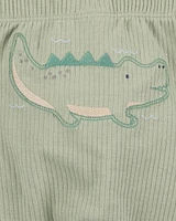 Baby 3-Piece Alligator Little Character Set® - Green/White
