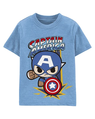Toddler Marvel™ Captain America Short-Sleeve Graphic Tee - Blue