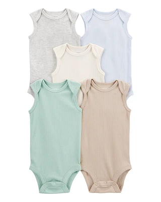 Baby 5-Pack Sleeveless Bodysuits