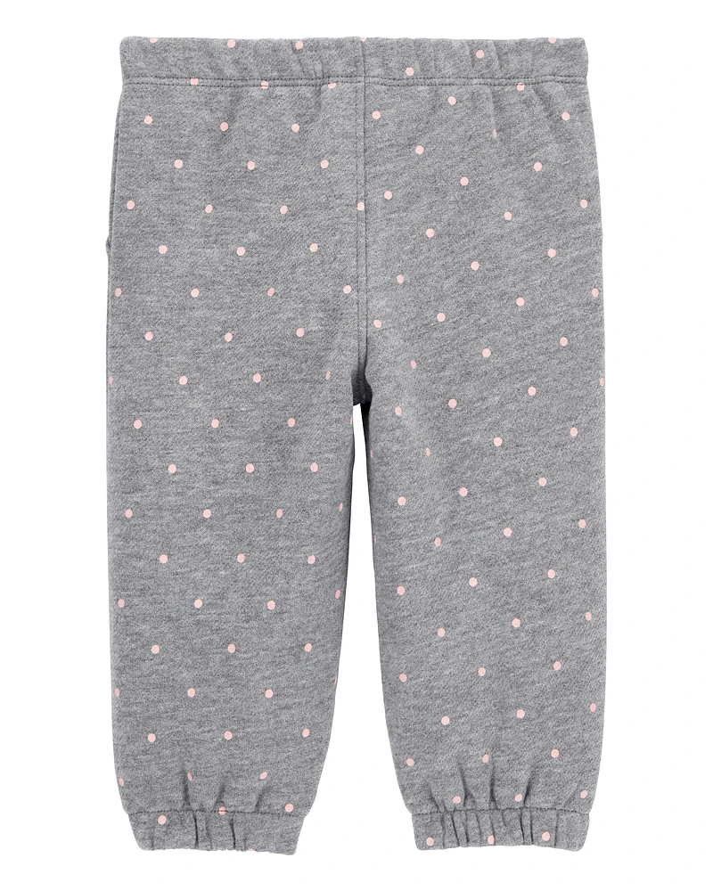 Baby Polka Dot Pull-On Fleece Joggers