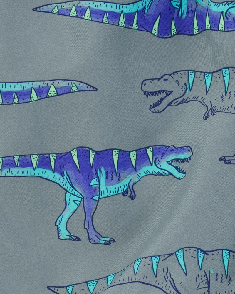 Kid 2-Piece Dinosaur Rashguard & Swim Trunk Set