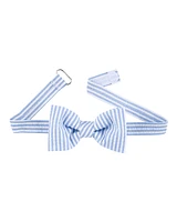 Seersucker Bow Tie - Blue