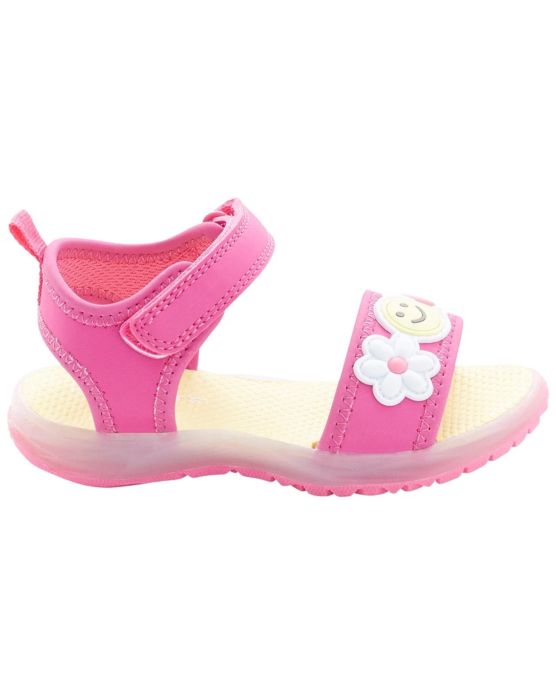 Toddler Smiley Face Light-Up Sandals