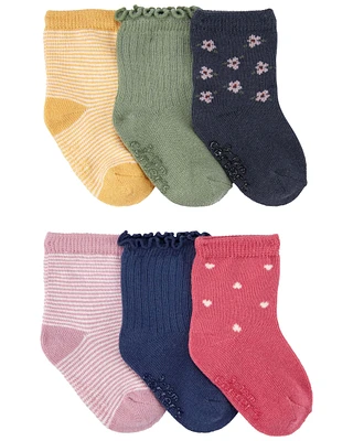 Bébé 6 paires de chaussettes mi-mollet