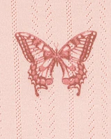 Kid Butterfly Pointelle Baby Tee