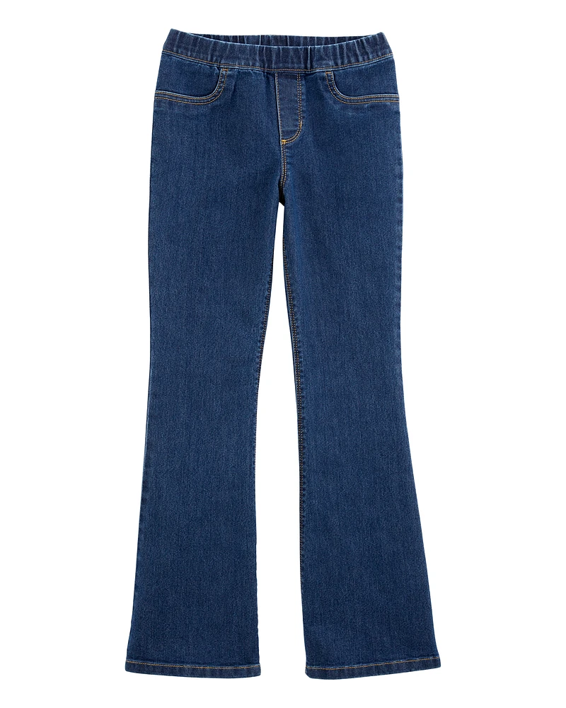 Kid Flare Pull-On Denim Jeans