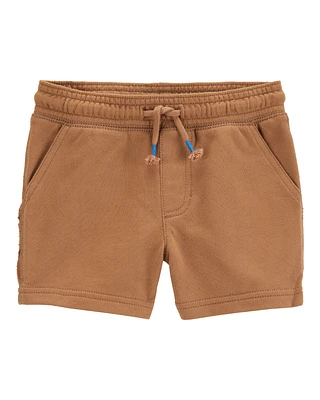 Baby Pull-On French Terry Rec Shorts - Brown