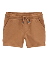 Baby Pull-On French Terry Rec Shorts - Brown