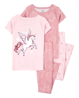 Kid 4-Piece Unicorn Cotton Pyjamas