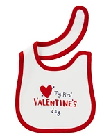 Baby My First Valentine's Day Teething Bib