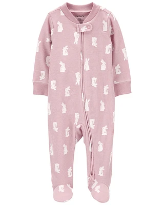 Baby Bunny 2-Way Zip Thermal Sleeper Pyjamas