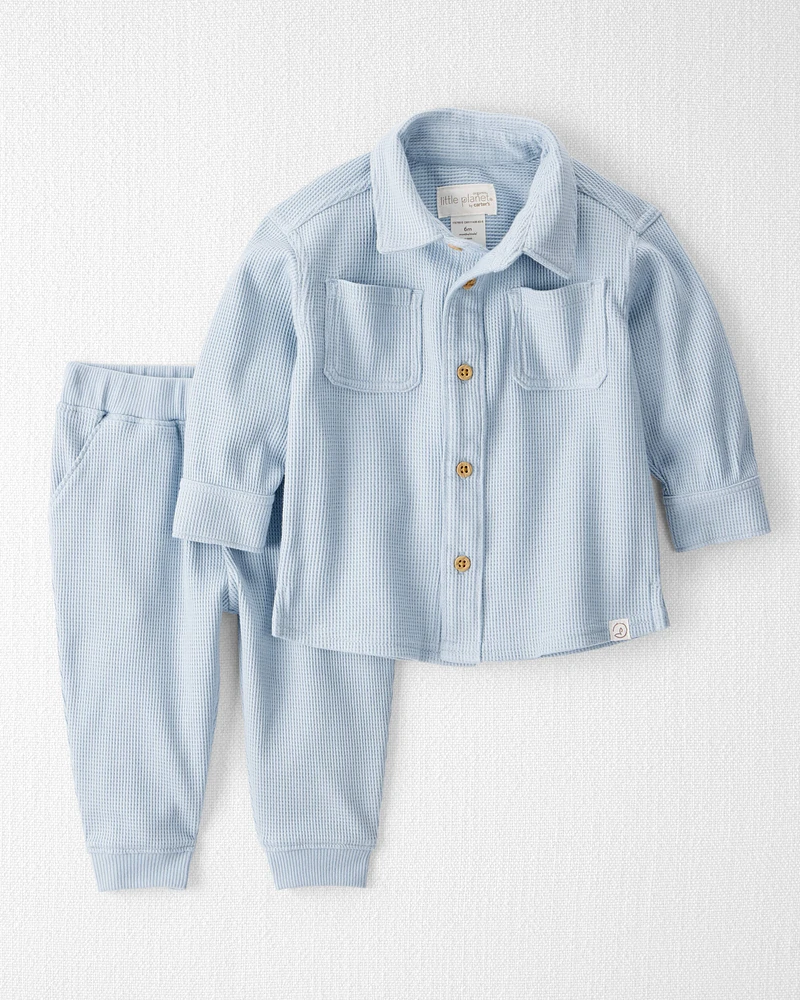 Baby Boy 2-Piece Organic Cotton Waffle Knit Set
