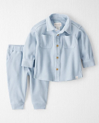 Baby Boy 2-Piece Organic Cotton Waffle Knit Set