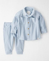 Baby Boy 2-Piece Organic Cotton Waffle Knit Set