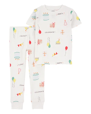 Toddler 2-Piece Birthday 100% Snug Fit Cotton Pyjamas