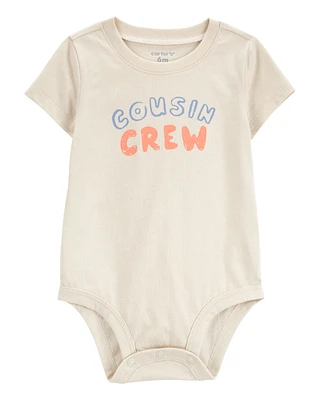Baby Cousin Crew Short-Sleeve Bodysuit - Ivory