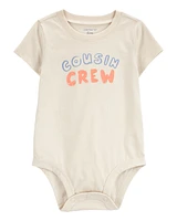 Baby Cousin Crew Short-Sleeve Bodysuit - Ivory