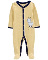 Baby Goat Snap-Up Cotton Sleeper Pyjamas