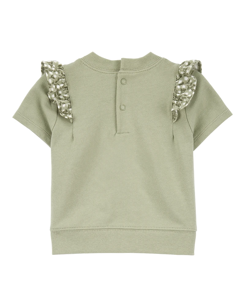 Baby 3-Piece Floral Outfit Set - Green