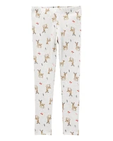 Kid Reindeer Stretch Leggings