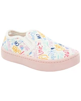 Toddler Slogan Slip-On Shoes
