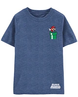 Kid Super Mario Pocket Tee - Navy