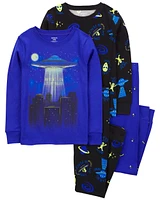 Kid 4-Piece Space Alien 100% Snug Fit Cotton Pyjamas