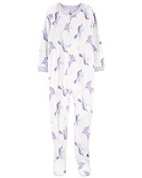 1-Piece Unicorn Fleece Footie Pyjamas