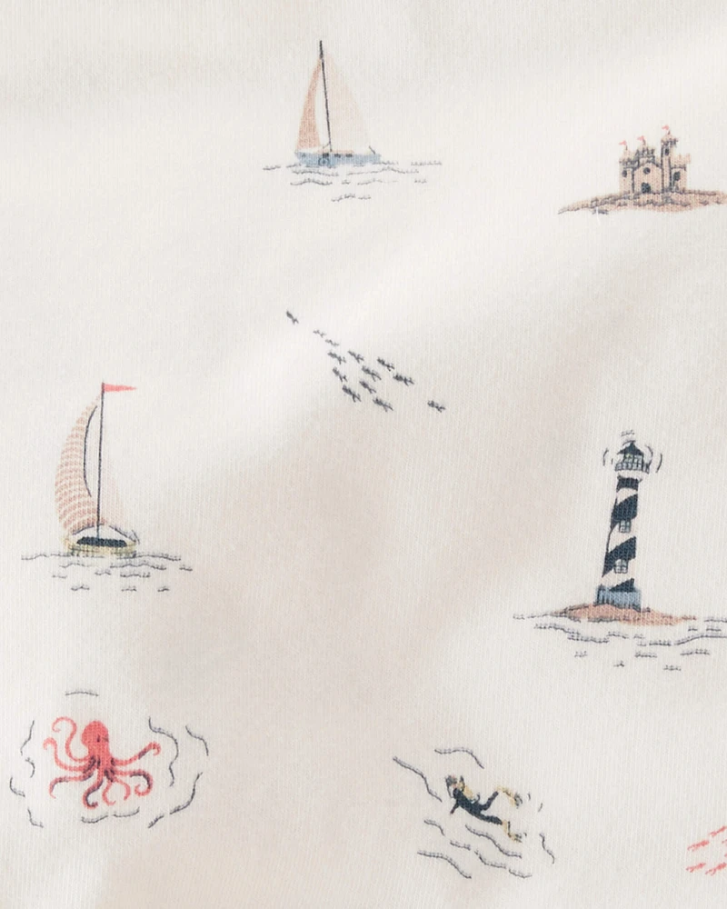 Toddler Organic Cotton Coastal-Print Dress